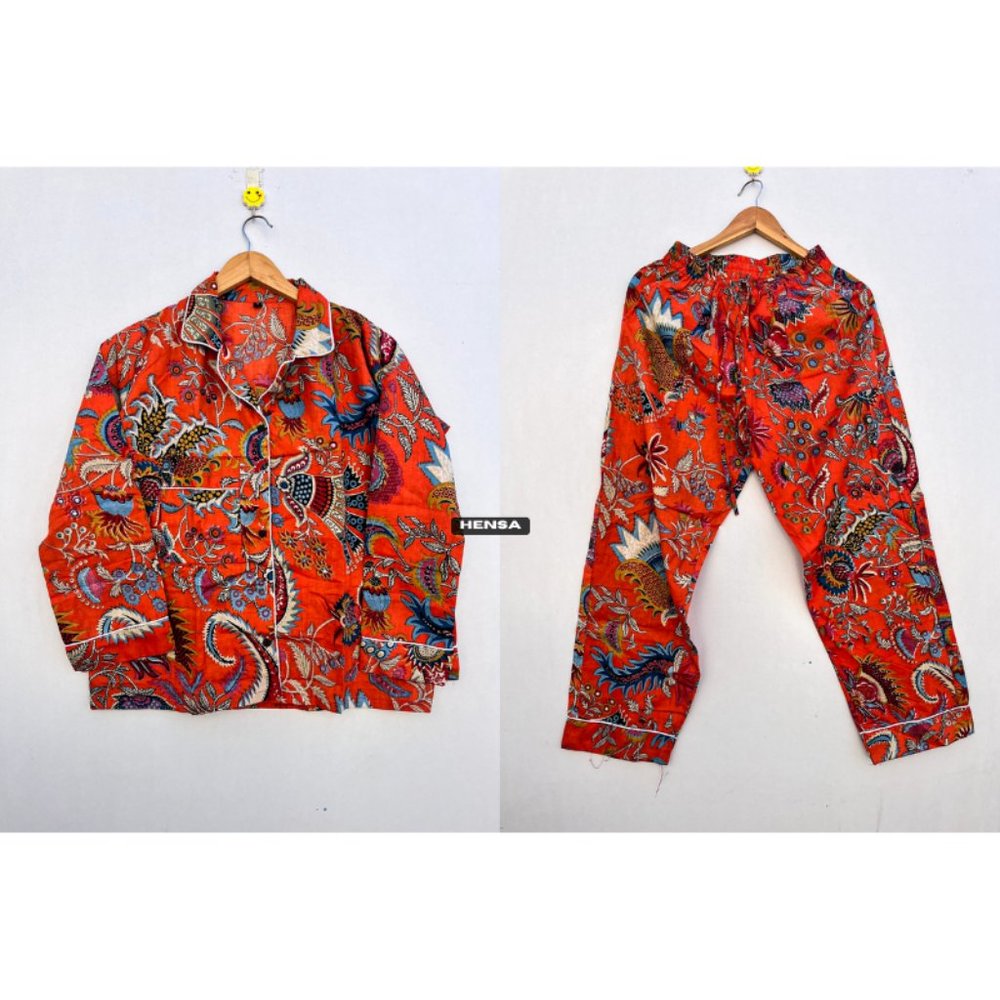 Flower Printed Woman Pajama Set